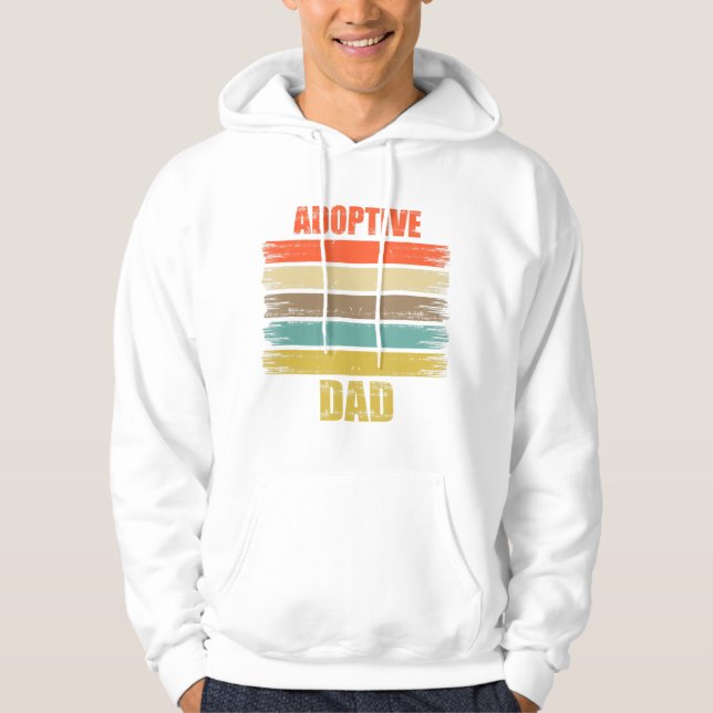 Manar adoptionsdag Pappa Retro-familjen Retro Hoodie (Framsida)