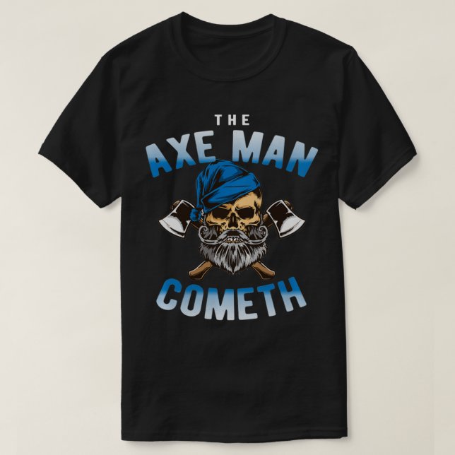 Manar Ae Throwing Gift Skull Ae Man Cometh Pullove T Shirt (Design framsida)