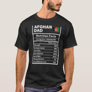 Manar afghanska Pappa Nutrition Facts Fars dag Nat T Shirt