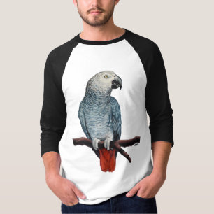 Manar African Grått Parrot Shirt Parrot Jersey T