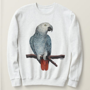 Manar African Grått Parrot Shirt Parrot Sweatshirt T Shirt