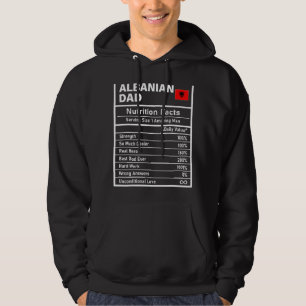 Manar albanska Pappa Nutrition Facts Fars dag Nat Hoodie