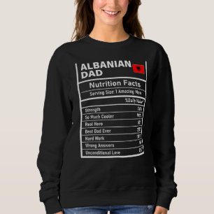 Manar albanska Pappa Nutrition Facts Fars dag Nat T Shirt
