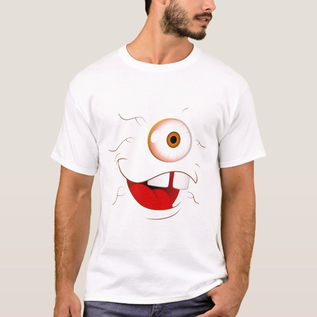 Manar Alien Öga Lycklig T-Shirt (Framsida)