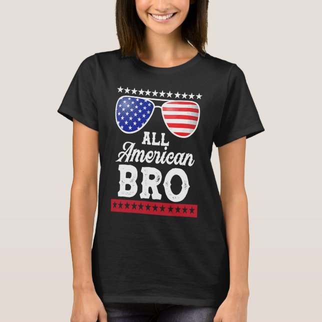 Manar All American Bro 4:e juli Family Matching S T Shirt (Framsida)