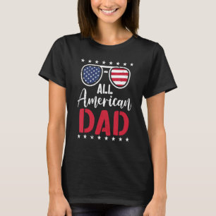 Manar All American Pappa Matching Family Fjärde o T Shirt