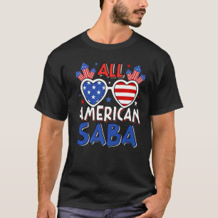 Manar all American Saba 4:e juli American Flagga S T Shirt