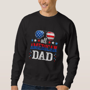Manar all amerikansk Pappa 4:e juli Sunglass Manar Lång Ärmad Tröja