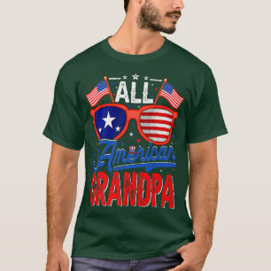 Manar Alla amerikanska farfar 4 juli USA flagga So T Shirt