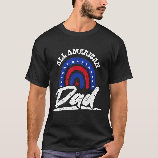 Manar alla amerikanska Pappa 4:e juli: Far Da T Shirt (Framsida)