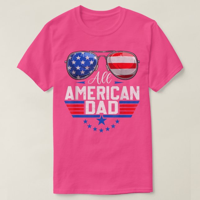 Manar alla amerikanska Pappa 4:e juli övre Pappa-d T Shirt (Design framsida)