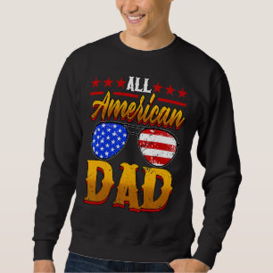 Manar alla amerikanska Pappa 4 juli Independence d Lång Ärmad Tröja