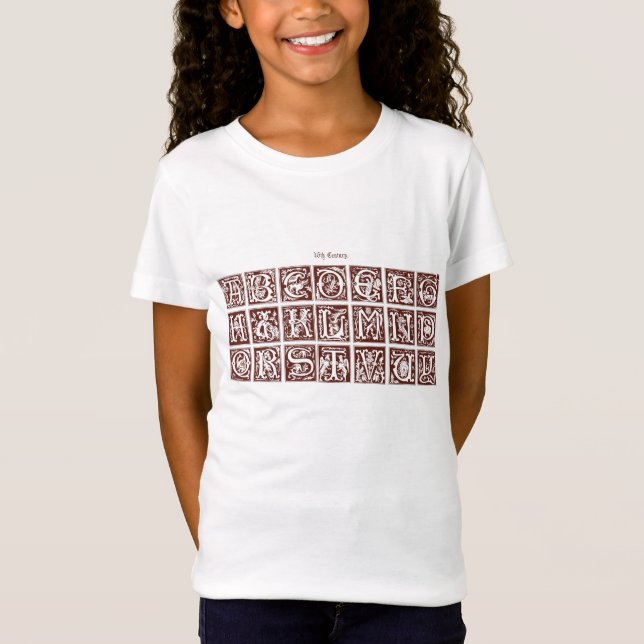 Manar Alphabet Shirt Tee Shirt (Framsida)