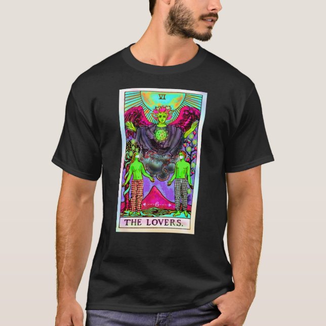 Manar Älskare Coronavirus Tarot Card T Shirt (Framsida)