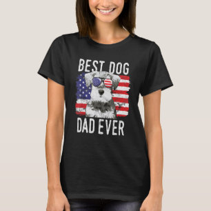 Manar American Flagga Best Hund Pappa någonsin Min T Shirt