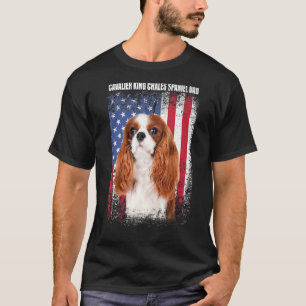 Manar American Flagga Cavalier Kung Chales Spain D T Shirt