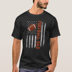 Manar American Flagga Football Flagga Fathe T Shirt
