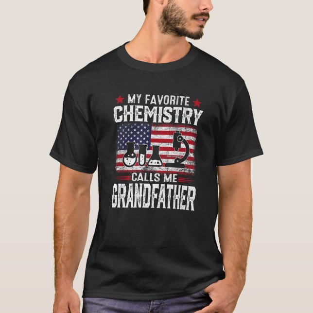 Manar American Flagga My Favorite Chemistry kallar T Shirt (Framsida)