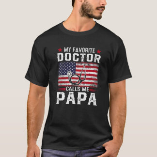Manar American Flagga My Favorite Doktor kallar mi T Shirt