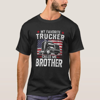 Manar American Flagga My Favorite Trucker kallar m T Shirt