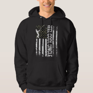 Manar American Flagga Reel Coola farbror för pappa Hoodie