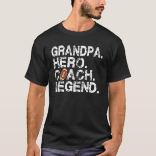Manar American Football Grandpa Hero Coach Legend  T Shirt