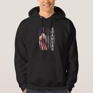 Manar American Grandad Flagga Fist Bump Grandad Hoodie