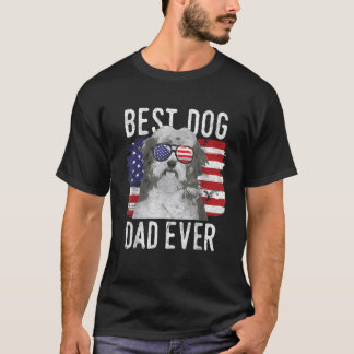 Manar Amerikanska Flagga Best Hund Pappa Aldrig Ha T Shirt