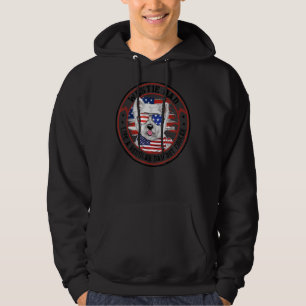 Manar Amerikanska Flagga den 4 juli Westie Pappa s Hoodie