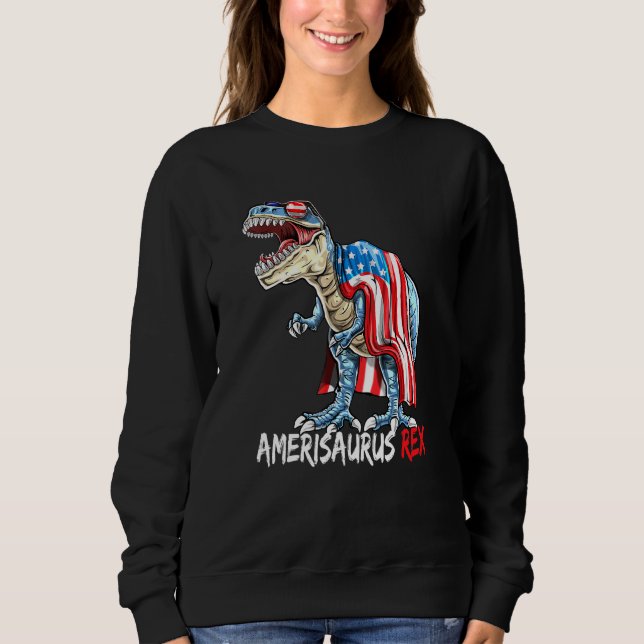 Manar Amerisaurus t rex dosinosaur 4:e juli Kids B Shirt (Framsida)