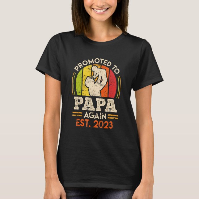 Manar andra barnet 2023 Pappa av två barn fathe T Shirt (Framsida)