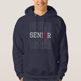 Manar, anpassad namnklass för 2021 Red Senior Hood Hoodie