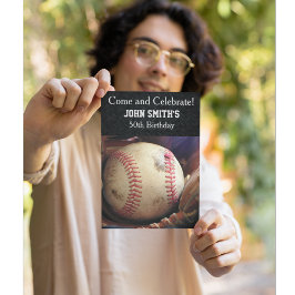Manar Anpassningsbar Baseball Birthday-inbjudninga Inbjudningar