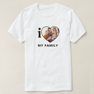 Manar Anpassningsbar Foto och text "I hjärta" T Shirt
