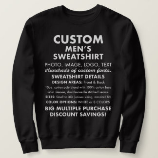 Manar Anpassningsbar Personlig Black Sweatshirt