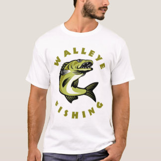 Manar Anpassningsbar Walleye Fishing T-Shirt