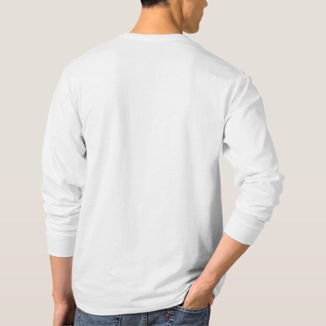 Manar Anpassningsbar White Långärmad Shirt T Shirt (Baksida)