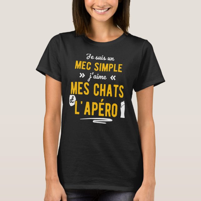 Manar Apero Cat Idea T Shirt (Framsida)