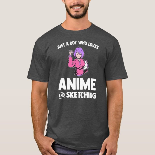 Manar är bara en pojke som kärlek animerar och ski t shirt (Framsida)