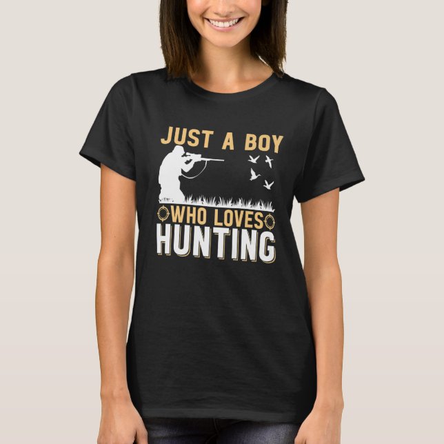 Manar är bara en pojke som Kärlek jagar Goose Hunt T Shirt (Framsida)