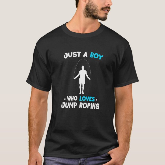 Manar är bara en pojke som Kärlek Jumping Rope Ski T Shirt (Framsida)