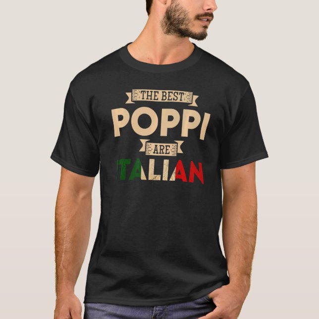Manar är det bästa Poppi-programmet Flagga Italien T Shirt (Framsida)