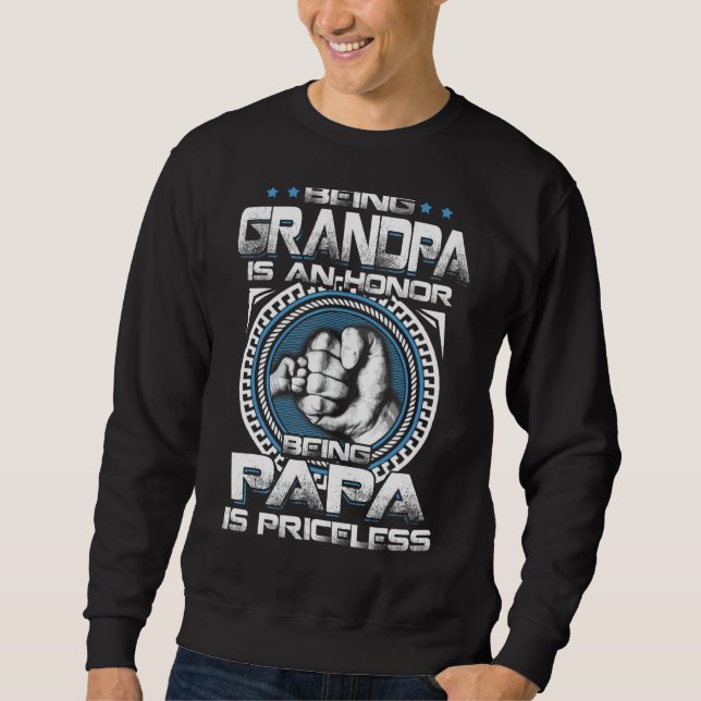 Manar är en ära att vara Pappa är Pris Lång Ärmad Tröja (Framsida)
