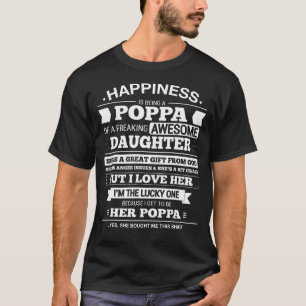 Manar är en Poppa från en Fantastisk-dotter T Shirt