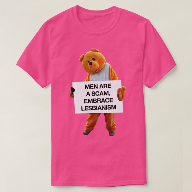 Manar är en skam Kembrace Lesbianism LUNT Memman T Shirt (Design framsida)
