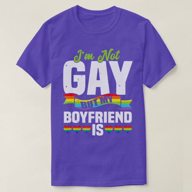 Manar är inte Gay men min Boykompis är T Shirt (Design framsida)