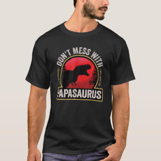 Manar är inte med Papasaurus Dinosaur Pappa Fathe T Shirt