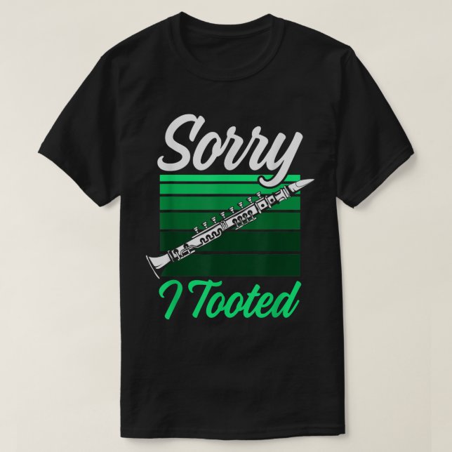 Manar är ledsen att jag har använt Funny Clarinet  T Shirt (Design framsida)