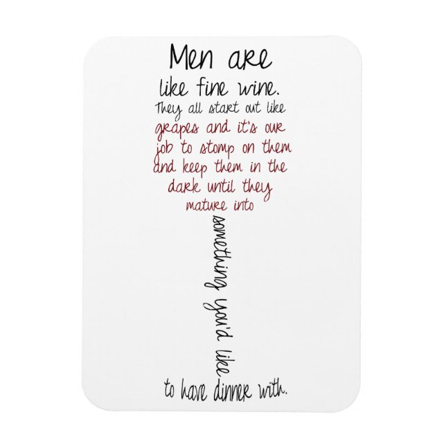 Manar är som bra Vin Quote Magnet (Vertikal)