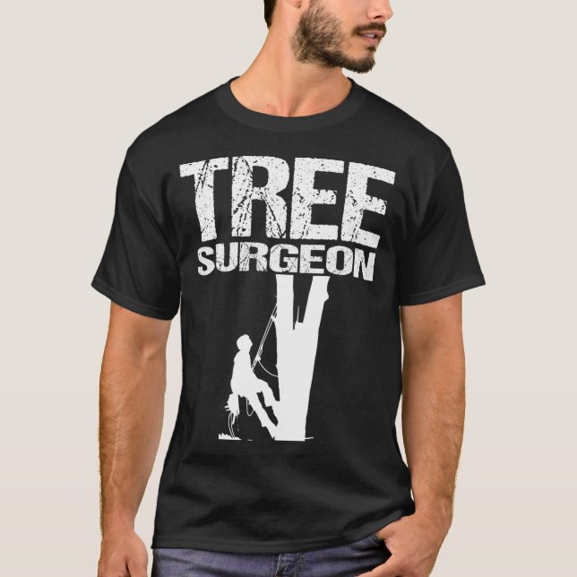 Manar Arborist Gift Pappa Träd Surgeon Climate Cha T Shirt (Framsida)